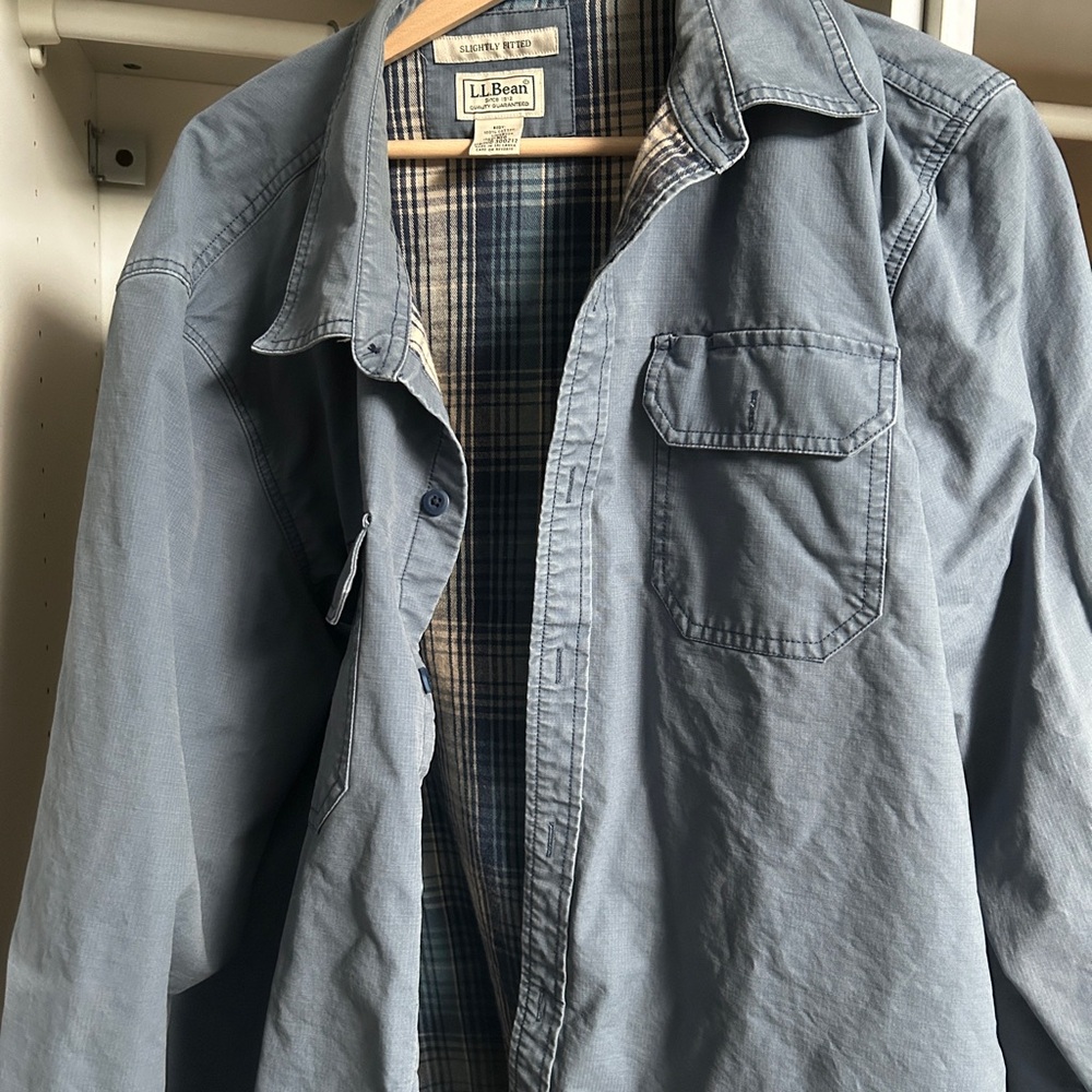 L.L. Bean Men's Blue shirt Jacket